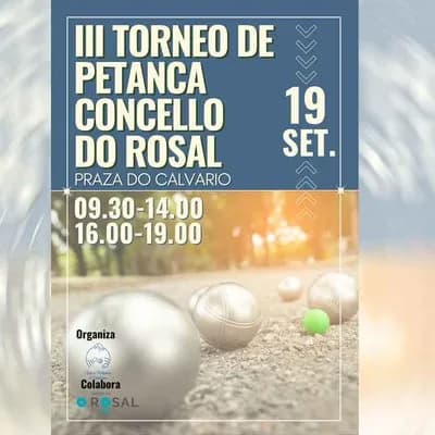 III Torneo de Petanca Concello do Rosal en la Praza do Calvario