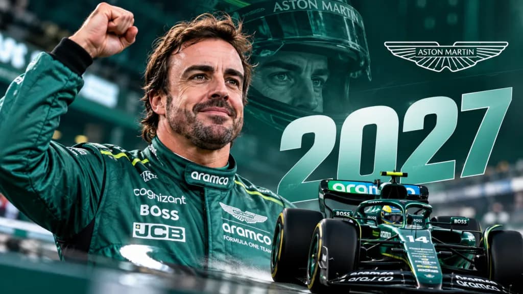Fernando Alonso renueva con Aston Martin hasta 2027